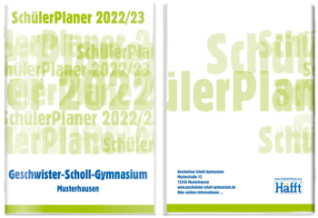 Cover Design Vorlage 8 SchülerPlaner - Vorderseite / Rückseite