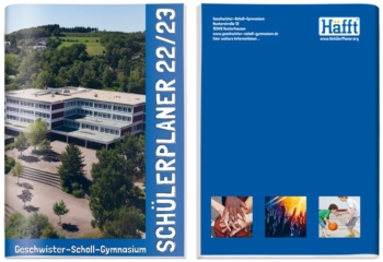 Cover Design Vorlage 9 SchülerPlaner - Vorderseite / Rückseite