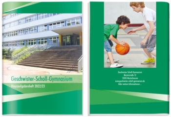 Cover Design Vorlage 13 SchülerPlaner - Vorderseite / Rückseite