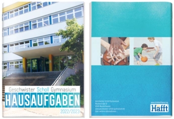 Cover Design Vorlage 14 SchülerPlaner - Vorderseite / Rückseite