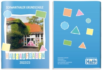 Cover Design Vorlage 16 SchülerPlaner - Vorderseite / Rückseite