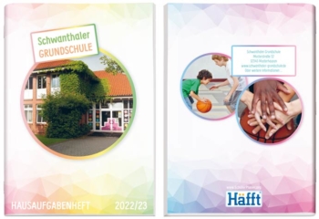 Cover Design Vorlage 17 SchülerPlaner - Vorderseite / Rückseite