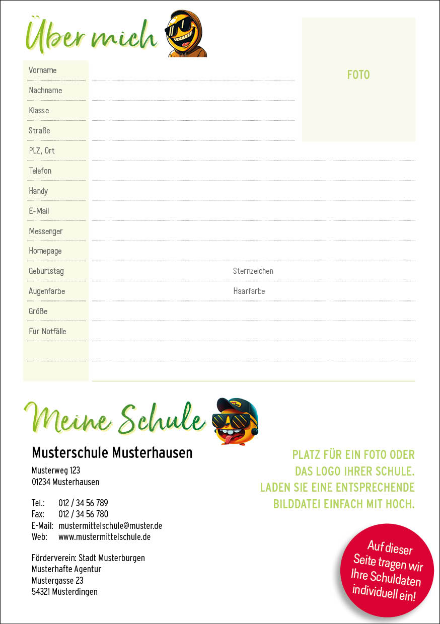 Häfft Design für SchülerPlaner