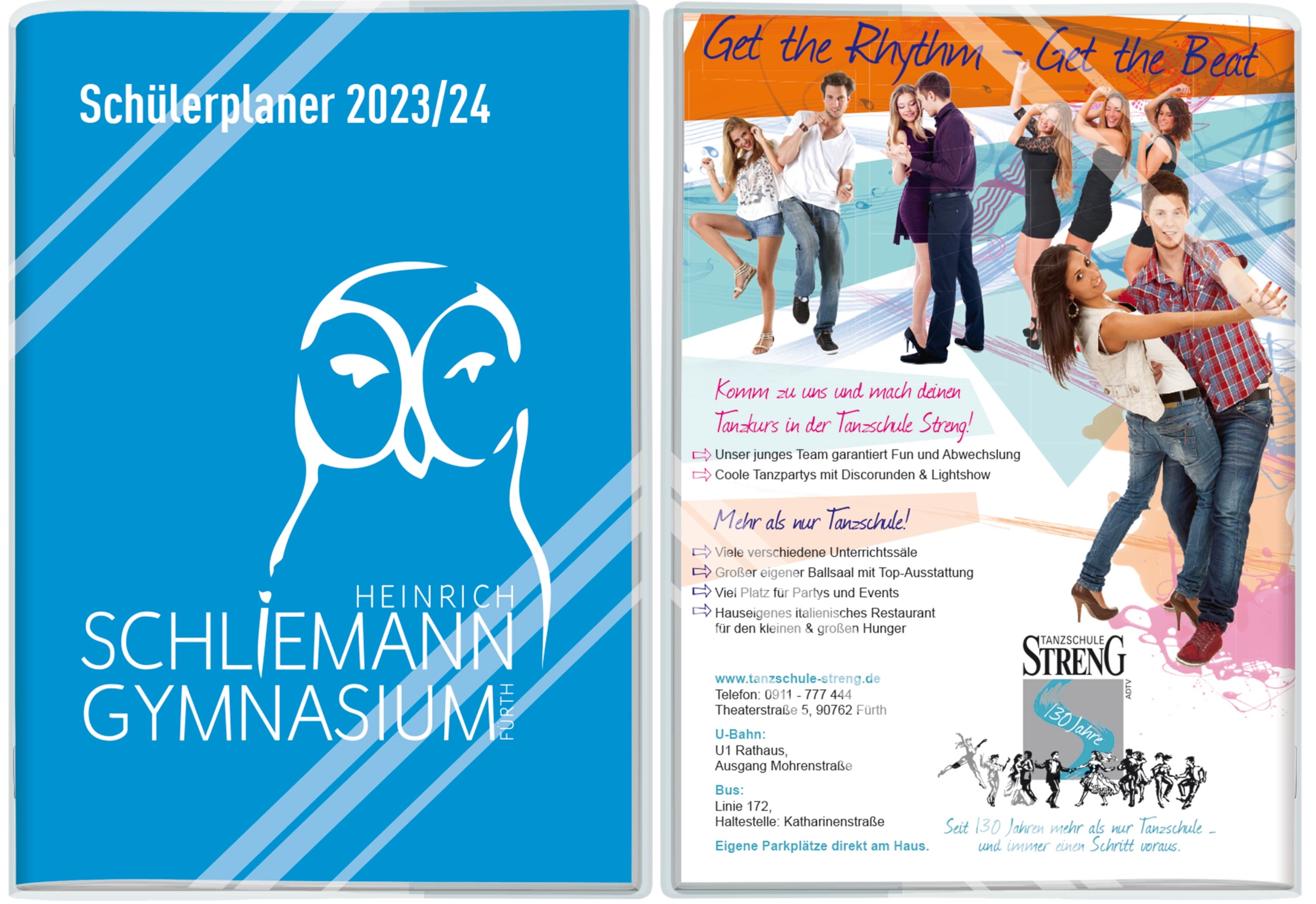 744-2_Cover+BACKCover Beispiel SchülerPlaner 23/24 Heinrich-Schliemann-Gymnasium