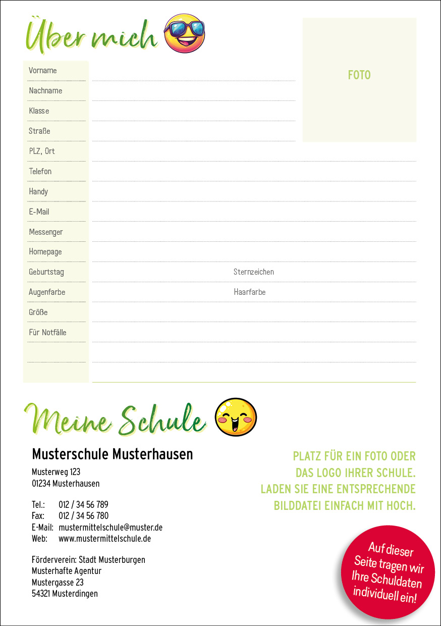 Häfft Design für SchülerPlaner