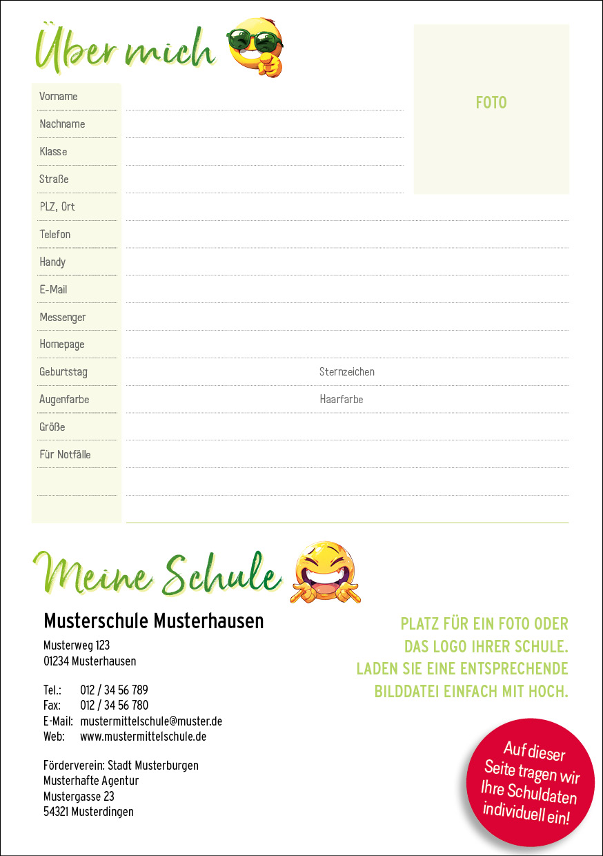 Häfft Design SchülerPlaner - 2. Seite