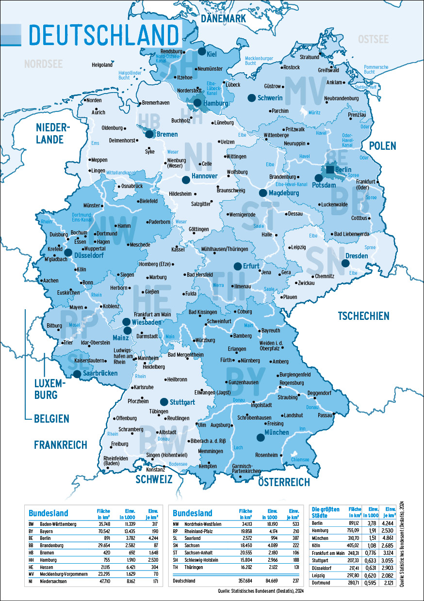 Neutrales Design - Vorlage Deutschlandkarte