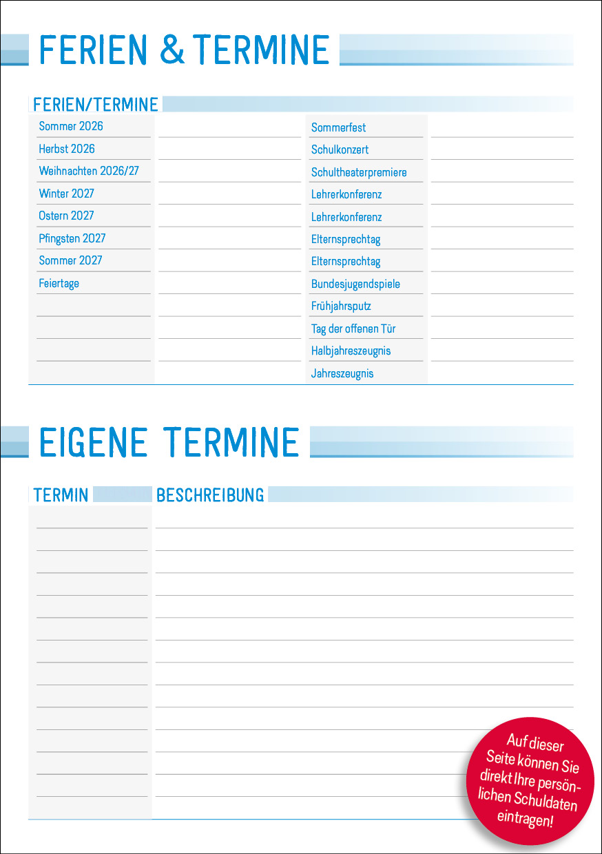 Neutrales Design - Vorlage Ferien & Feiertage