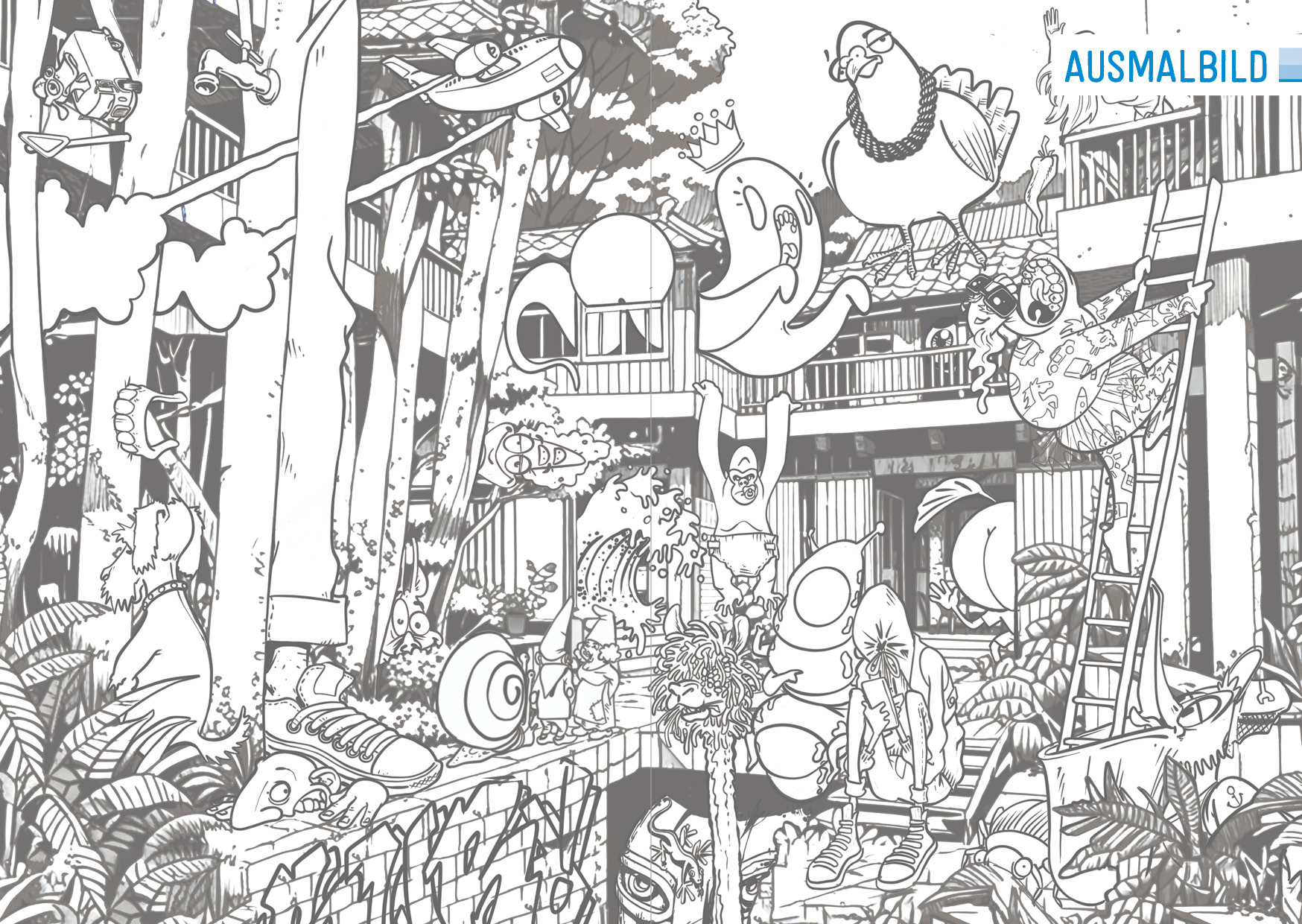 Neutrales Design - Vorlage Ausmalbild